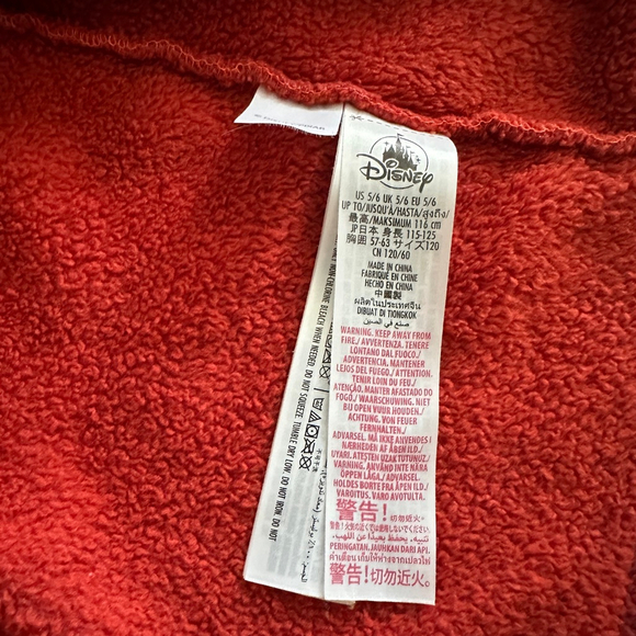 Disney Girls Turning Red Red Panda Hooded Robe Fleece Size 5/6 Plush - Picture 4 of 7